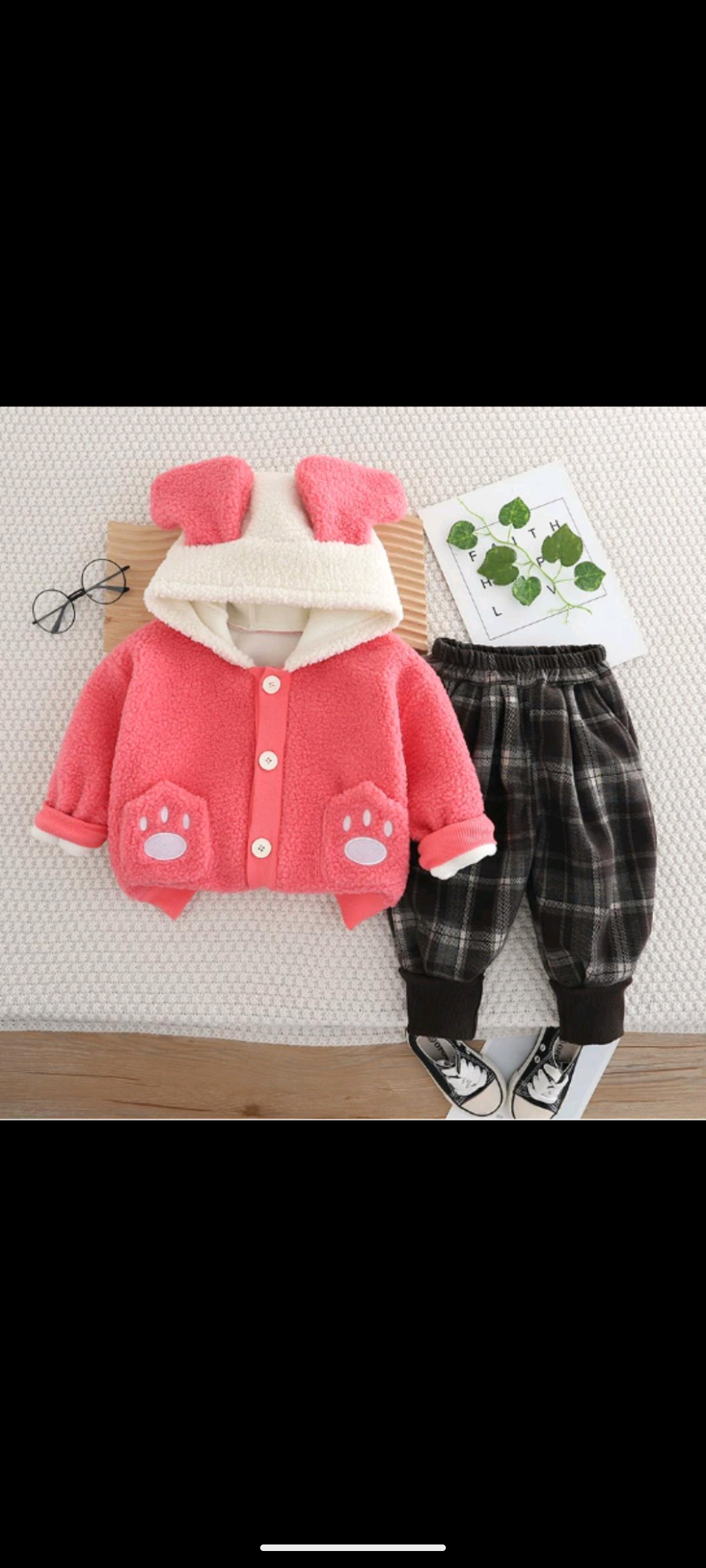 2‑Piece Girls Hoodie Set – pink